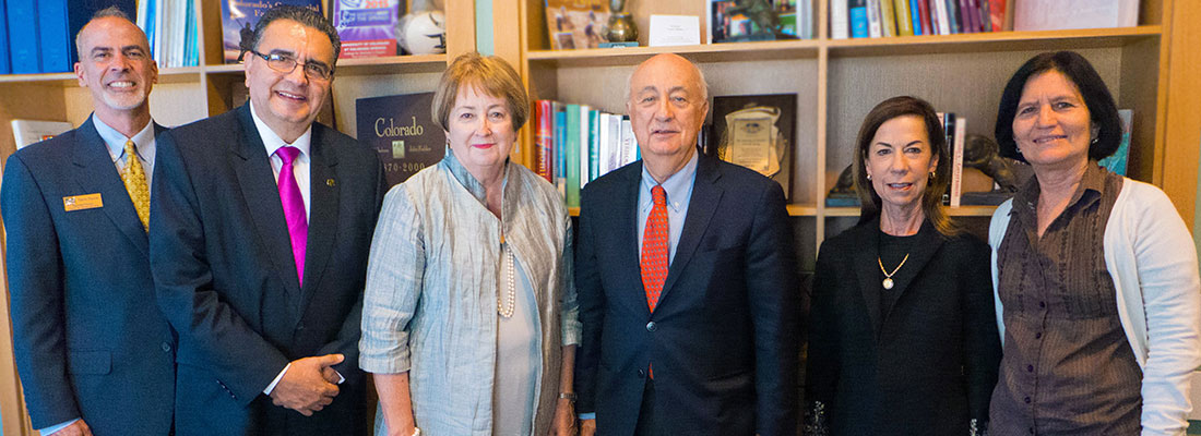 Center for Human Security Steve Recca with UCCS Chancellor Pam Shockley and Ambassador John Maisto and Dr. Ernesto Medina