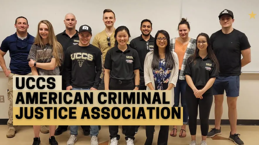 group photo of the UCCS American Criminal Justice Association student organization