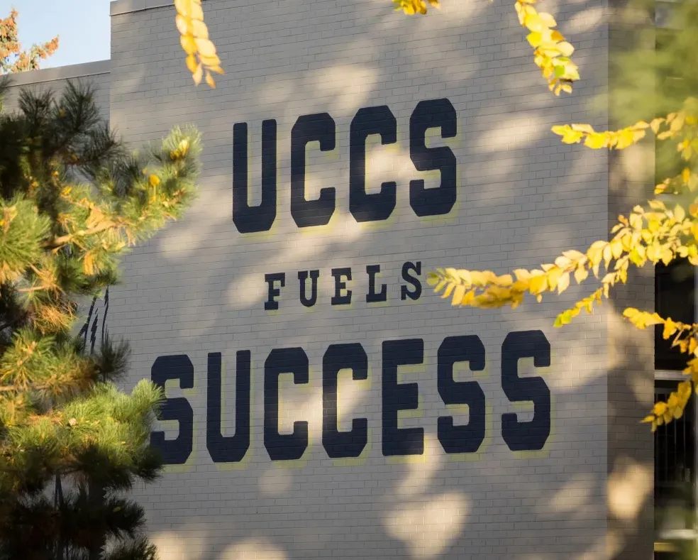 "UCCS FUELS SUCCESS" Mural on Cragmor Hall
